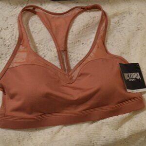 NWT Victoria Sport S Rose Color Sports Bra Body Wick Racerback Style